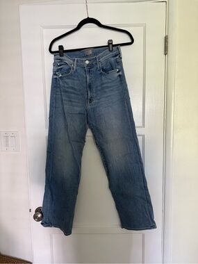 MOTHER Classic High-Rise Wide Leg Jeans - Blue